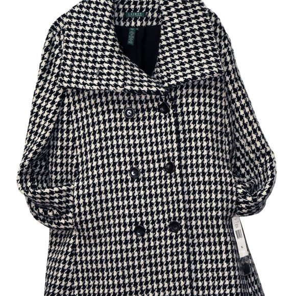 Ralph Lauren Houndstooth Wool Blend Jacket, XL